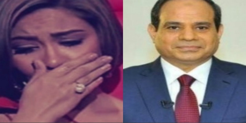 صورة الرئيس المصري عبد الفتاح السيسي يدخل على خط قضية الفنانة شيرين