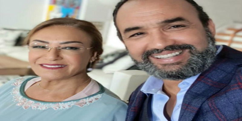 صورة رسالة من رشيد الوالي للممثلة نزهة الركراكي بمناسبة عيد ميلادها