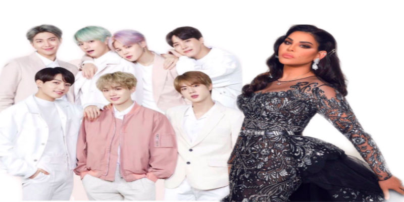 صورة سابقة.. أحلام وفرقة BTS العالمية في عمل مشترك