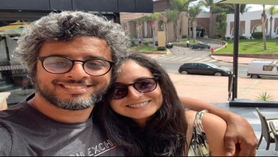 صورة نبيلة معان تفاجئ زوجها برسالة رومانسية-صور