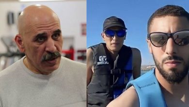 صورة الممثل عبد الكريم قيسي يندد بقتل الجزائر لابن عمه -صورة