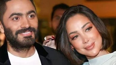 صورة بعد طلاقهما.. تامر حسني يضع وشما باسم بسمة وأطفاله