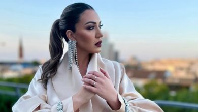 صورة أسماء لمنور تتألق في ألمانيا استعدادا لحفل جوائز “DAF BAMA”