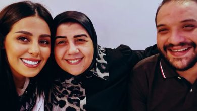 صورة فدوى طالب تحتفل بعيد ميلاد زوجها -صور