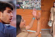 صورة في أجواء “Roland-Garros”.. ليلى الحديوي تقتنص توقيع نجم التنس كارلوس ألكاراز