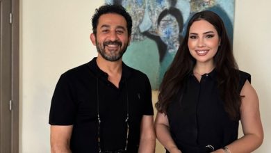 صورة إبتسام العروسي تعبر عن سعادتها بلقاء أحمد حلمي