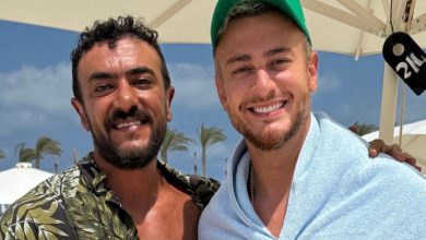 صورة سعد لمجرد يلتقي أحمد العوضي في الساحل الشمالي ويشيد بموهبته وحضوره
