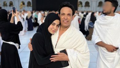 صورة العمرة تجمع سعد الصغير وابنته -صورة