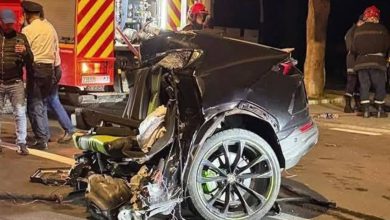 صورة رابور مغربي ينفي تعرضه لحادث سير بـ “لامبورغيني” في عين الذياب -صور
