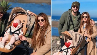 صورة فاطمة الزهراء لحرش تحتفل باللحظات العائلية بعد رجوعها لزوجها -صور