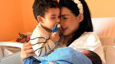 صورة نادين عشاق ترزق بمولودها الثاني وتكشف اسمه