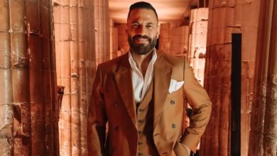 صورة نيكولا معوض يرزق بمولود ذكر -صورة