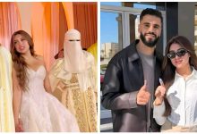 صورة تصرف زوجة محمود بنتايك يثير غضب المغاربة خلال حفل الزفاف -فيديو