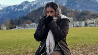 صورة رجاء بلمير تكشف تضررها من الأمطار الغزيرة -فيديو