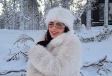 صورة رباب كويد تخطف الأنظار برحلة رومانسية إلى فنلندا وسط الثلوج -صور