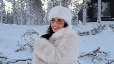 صورة رباب كويد تخطف الأنظار برحلة رومانسية إلى فنلندا وسط الثلوج -صور