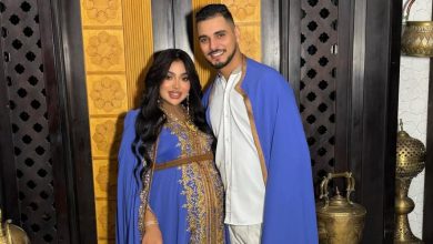 صورة أميمة باعزية تستقبل مولودتها الثانية -صورة