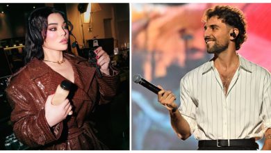 صورة سانت ليفانت وهيفاء وهبي يشعلان “السوشيال ميديا” بلقاء عفوي -فيديو