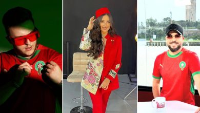 صورة نجوم مغاربة يدعمون “أسود الأطلس” من مدرجات مدريد